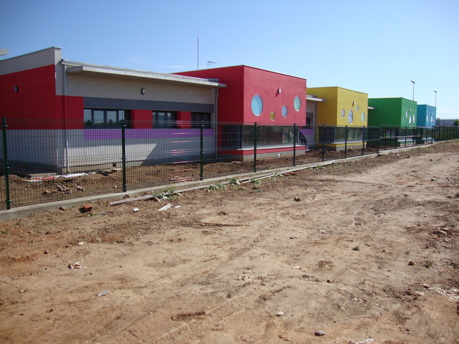 Vista de las aulas desde el exterior